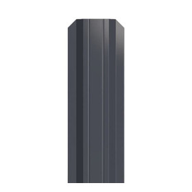 Евроштакетник трапециевидный узкий 100 мм (толщина 0,5 мм), односторонний, стальной бархат, RAL 7024 Графит серый, нф