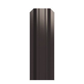 Евроштакетник трапециевидный узкий 100 мм (толщина 0,5 мм), полиэстер двусторонний, RAL 8019 Серо-коричневый, нф