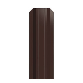 Евроштакетник трапециевидный узкий 100 мм (толщина 0,5 мм), полиэстер односторонний, RAL 8017 Шоколад, нф