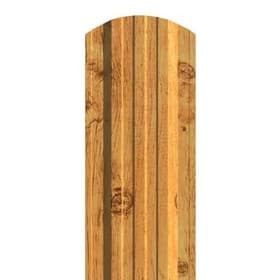 Металлический штакетник трапециевидный 120 мм (толщина 0,5 мм), SteelArt (РФ) Светлое дерево, двусторонний, нф