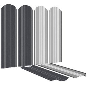 Металлический штакетник Эко, М-образный, 95 мм, (толщина 0,45 мм), Стальной бархат (Rooftop Matte) односторонний, RAL 7024 Серый графит, цм