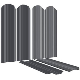 Металлический штакетник Эко, М-образный, 95 мм, (толщина 0,45 мм), Полиэстер/ Полиэфирная эмаль, RAL 7024 Серый графит, цм