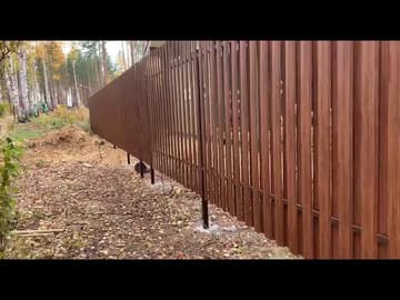 Забор с имитацией натурального дерева в Екатеринбурге