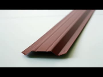 Штакетник трапециевидный узкий 100 мм (толщина 0,5 мм), Цвет RAL 3009 Коррида, с полимерным покрытием полиэстер