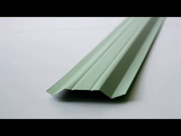 Штакетник трапециевидный узкий 100 мм (толщина 0,5 мм), RAL 6019 Зеленая мята, односторонний, нф