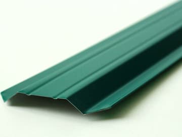 Штакетник трапециевидный узкий 100 мм (толщина 0,5 мм),  RAL 6002 Зеленый лист, полиэстер